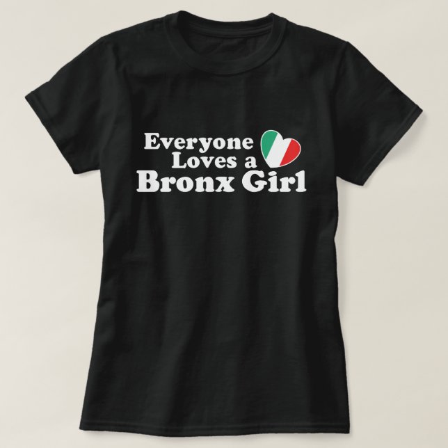 Italienska Bronx Girl T-shirt (Design framsida)