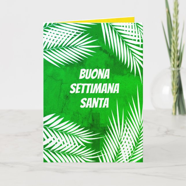 Italienska Buona Settimana Santa Heliga Week Kort (Framsida)