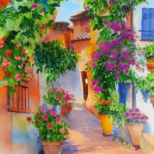 Italienska byn julgransprydnad keramik (Skapare uppladdad)