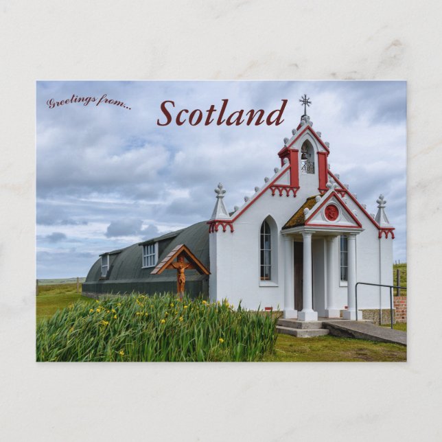 Italienska Chapel Orkney Islands Scotland Vykort (Framsida)