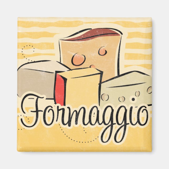 Italienska Cheese Kitchen Magnet (Framsidan)