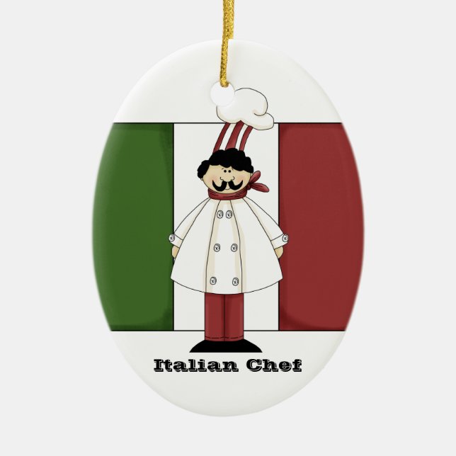 Italienska Chef #1 Kitchen Ornament (Framsidan)
