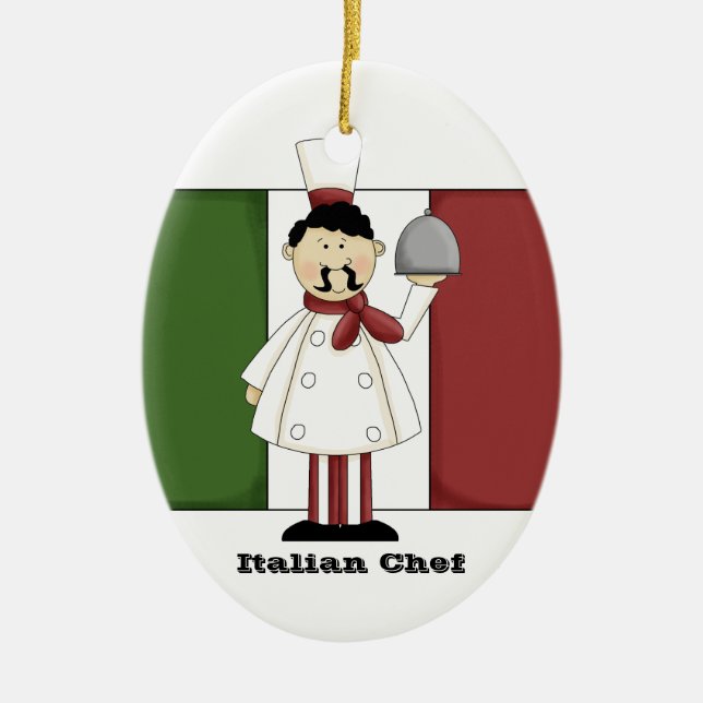 Italienska Chef #4 Kitchen Ornament (Framsidan)
