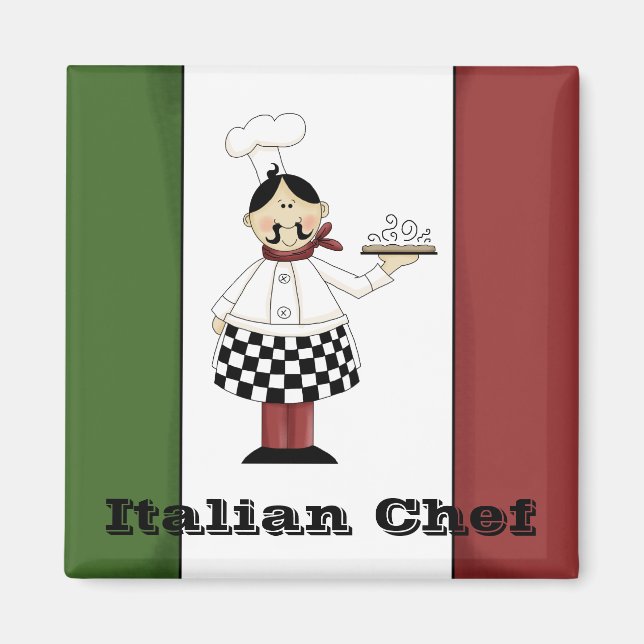 Italienska Chef #7 Magnet (Framsidan)