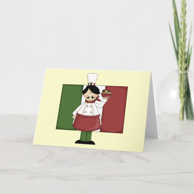Italienska Chef - Anpassade Kort (Framsida)