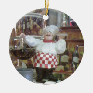 ITALIENSKA CHEF CHRISTMAS ORNATION JULGRANSPRYDNAD KERAMIK