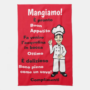 Italienska Chef - Mangiamo Kökshandduk