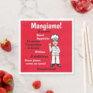 Italienska Chef - Mangiamo Pappersservett