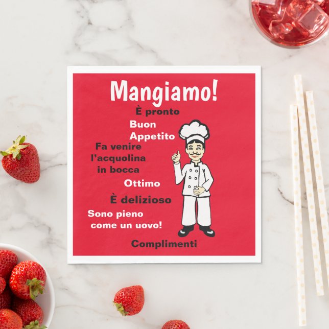 Italienska Chef - Mangiamo Pappersservett (Insitu)