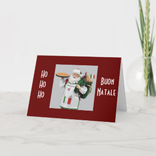 ITALIENSKA CHEF SANTA SÄGER BUON NATALE HELGKORT