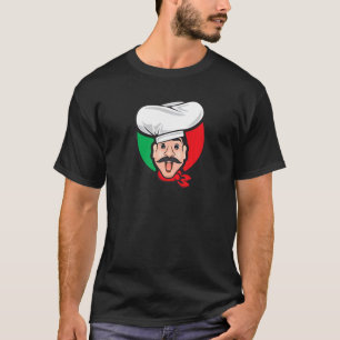 Italienska Chef Servitör Italien Pizzeria Food T Shirt