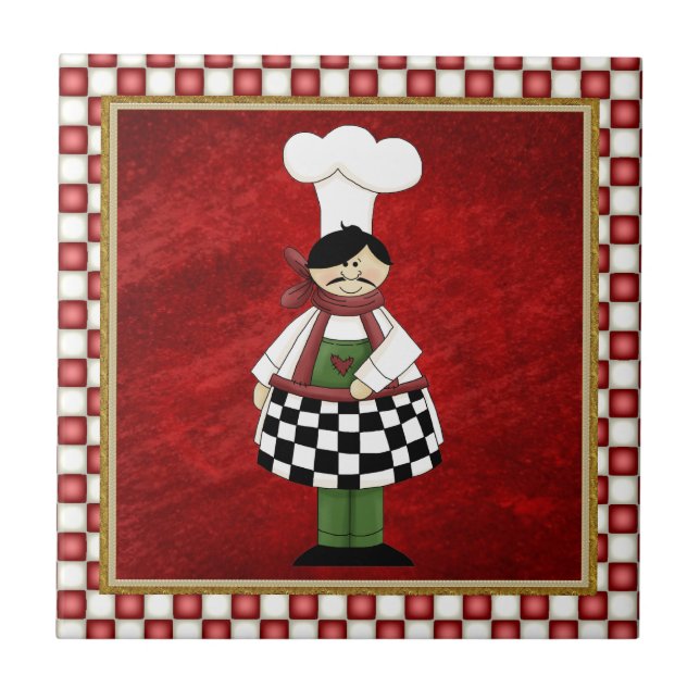 Italienska Chef Tile Kakelplatta (Framsidan)