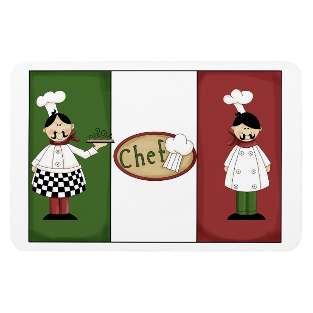 Italienska Chefs Premium Magnet (Horisontell)