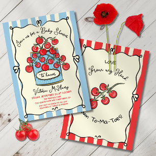 Italienska Cherry Tomato Baby Shower Inbjudningar