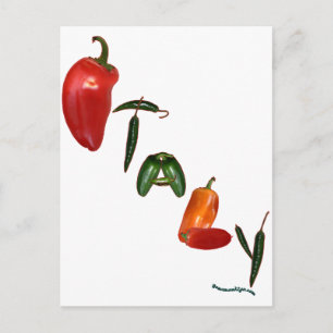 Italienska Chili Peppers Vykort