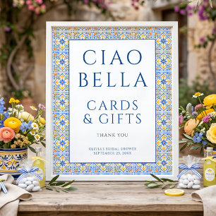 Italienska Ciao Bella Kort Gåvor Bröllopsdusch Poster