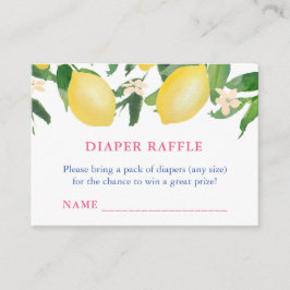Italienska citroner Baby Shower Blöja Lotteri Bilj Tilläggskort