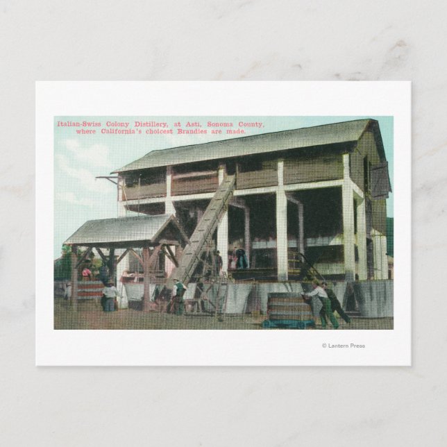 Italienska Colony Brandy Distillery Vykort (Framsida)