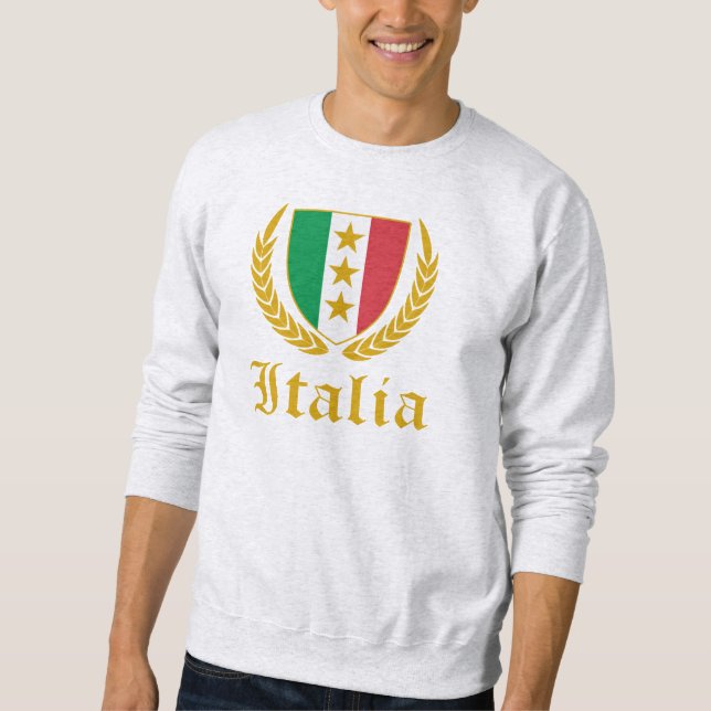 Italienska Crest Lång Ärmad Tröja (Framsida)
