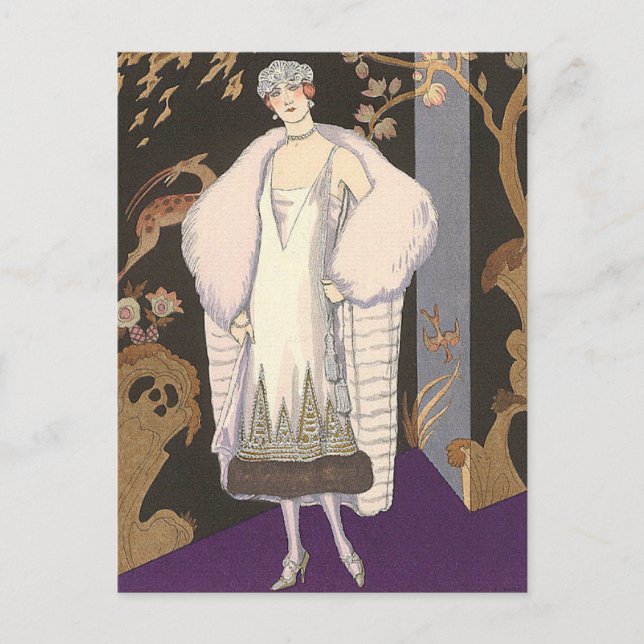Italienska Dress och Jacka George Barbier Vykort (Framsida)