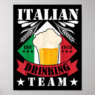 Italienska dricksteamet Beer Drinker Manar Women I Poster