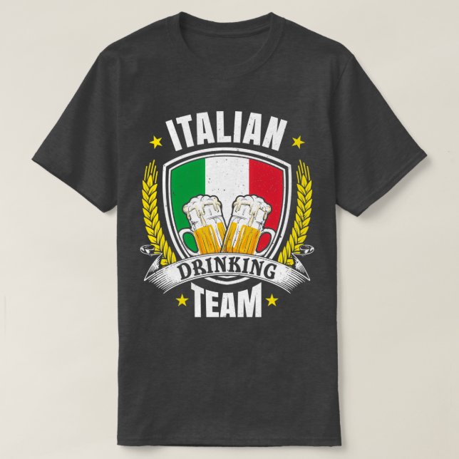 Italienska dryckesteamets speldesign t shirt (Design framsida)