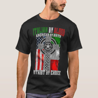 Italienska efter Blood American by Birth Patriot b T Shirt