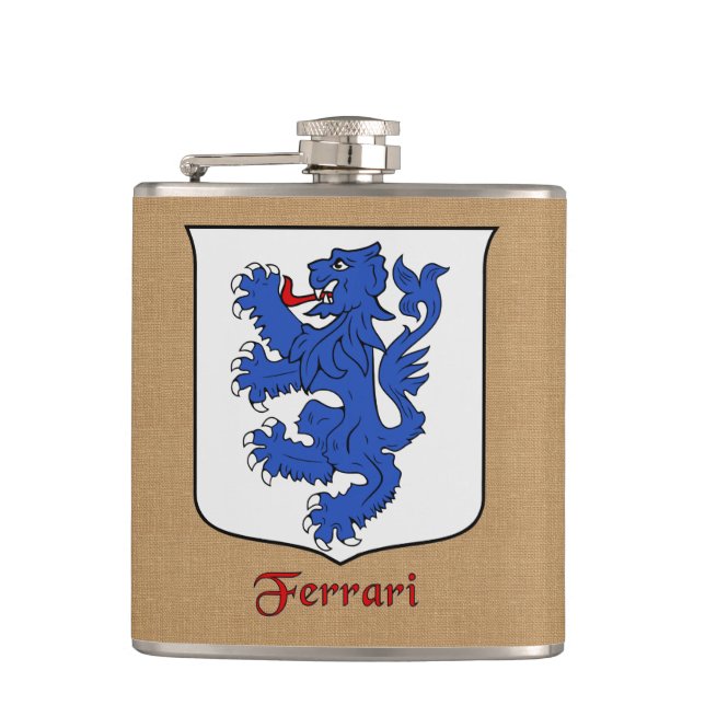 Italienska efternamnet Ferrari Heraldic Shield Fickplunta (Framsidan)