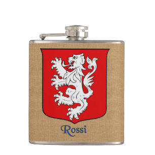Italienska efternamnet Rossi Heraldic Shield Fickplunta