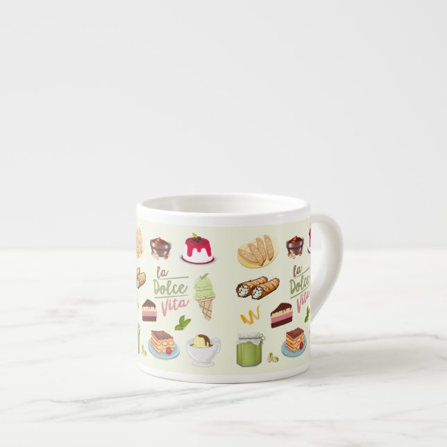 Italienska efterrätter sötsaker espressomugg (Framsida höger)