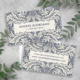 Italienska Eleganten Damask Sole Owner Company Visitkort