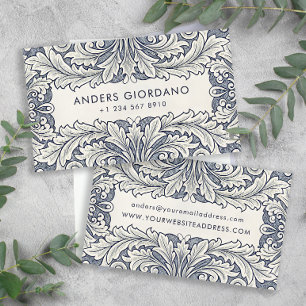 Italienska Eleganten Damask Sole Owner Company Visitkort