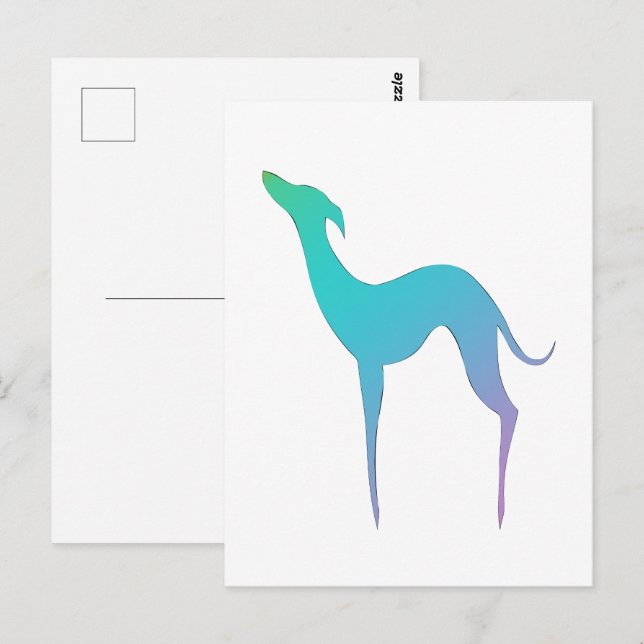 Italienska eleganten Greyhound Whifragmentement Hu Vykort (Fram/baksida)