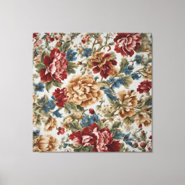 Italienska Eleganten Red och Golden Ro Canvastryck