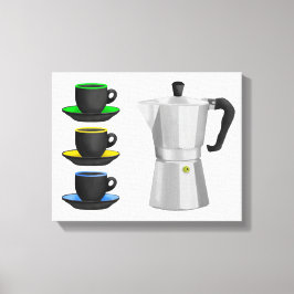 Italienska Espresso Coffee Pot Canvastryck