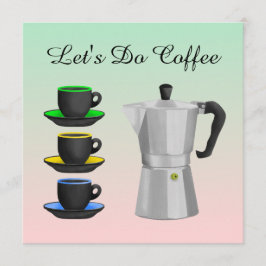 Italienska Espresso Coffee Pot Inbjudningar