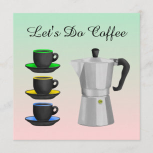 Italienska Espresso Coffee Pot Inbjudningar