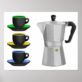 Italienska Espresso Coffee Pot Poster