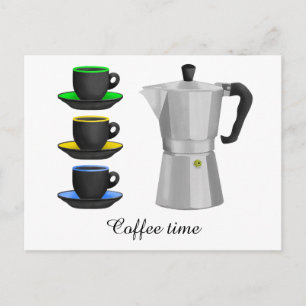 Italienska Espresso Coffee Pot Vykort