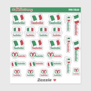 Italienska etiketter för eget namn ITALIEN