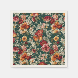 Italienska exquisite, delikat Flowers with Greener Pappersservett