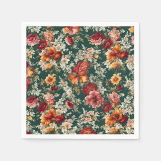 Italienska exquisite, delikat Flowers with Greener Pappersservett