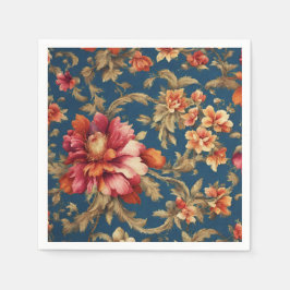 Italienska exquisite Vintage Grande Flowers Pappersservett