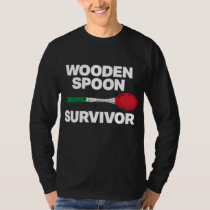 Italienska familjen - Funny Wooden Spoon Survivor T Shirt