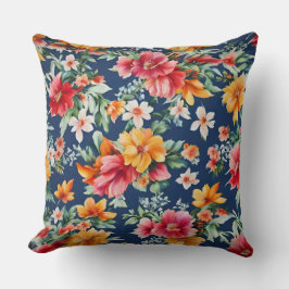 Italienska Fantastisk Summer Bright-Blommönstret Kudde