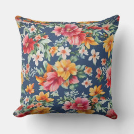 Italienska Fantastisk Summer Bright-Blommönstret Kudde