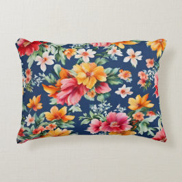 Italienska Fantastisk Summer Bright-Blommönstret Prydnadskudde