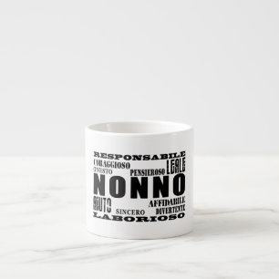 Italienska farfäder: Kvaliteter Espressomugg