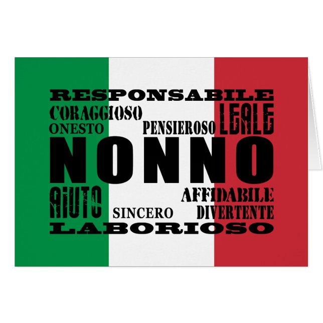 Italienska farfäder: Kvaliteter Hälsningskort (Framsidan Horizontal)