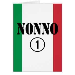 Italienska farfäder: Nonno Numero Uno Hälsningskort